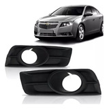 Par Moldura Tela Grade Milha Cruze Sedan 2011 2012 2013 2014