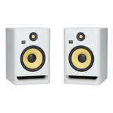 Par Monitor Krk Rokit 8 G4 Branco/white 110/220v