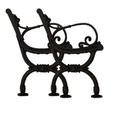 Par Pé De Banco Praça Jardim Colonial Em Ferro Fundido