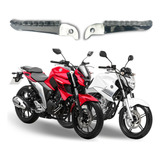 Par Pedaleira Traseira Yamaha Fazer 250 2009 Á 2019 Alumínio