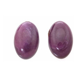 Par Pedra Cabochão Natural Rubi Fabricação