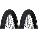 Par Pneu Bicicleta Pirelli Balão Tornado Flame Aro 20x2.125 Cor Preto