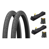 Par Pneu Bike Levorin Praieiro 26x1.95 Slick + Câmara De Ar