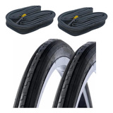 Par Pneu De Bicicleta Caloi 10 Aro 27 1-1/4 + 2 Câmara De Ar