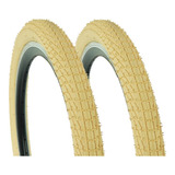 Par Pneu De Bike Bmx Aro 20 X 1.95 Sri-45 Creme Bege Retro