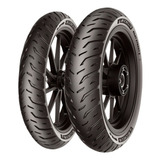 Par Pneu Pilot Street 2 80/90-17 + 100/80-14 Balão Biz Pop