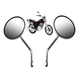 Par Retrovisor Gvs Mod Intruder 125 Cromado Lente Convexa