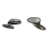 Par Retrovisor Universal Cromado Passat Fusca Fiat 147 Bugue