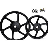 Par Rodas Liga Leve Modelo 6 Palitos Honda Biz 125 Ks Ano 2013 Freio Tambor 2 Rodas E Uso Camara De Ar Rodas Novas