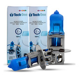 Par Super Branca Lâmpada 8500k Tip Xenon Tech One H3 12v 55w