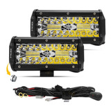 Par Super Farol De Milha Led Automotivo 120w 7d 240w Total