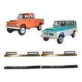 Par Suporte Vidro Porta Borracha Ford Rural F75 F-75 Willys