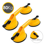 Par Ventosas Duplas 80kg P/vidros Pisos Porcelanatos Pesados