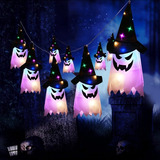 Para 5 Halloween Led Glowing Wizard Hat Luzes Decorações De