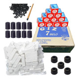 Para Taco Bilhar 100 Giz Branco 50 Giz Azul 10 Ponteiras Kit