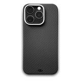 Para iPhone 15 Pro Capa Carbono Kevlar Fina Premium Câmera