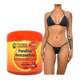 Parafina Bronzeadora Melhor Bronze Pote + Biquini Tecido Mar