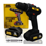 Parafusadeira Com Impacto Furadeira A Bateria 12v Torque Bivolt Mandril De 1/2 E 3/8 Snel Ferramentas