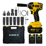Parafusadeira E Chave De Impacto 2 Baterias 21v Brushless 