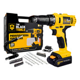 Parafusadeira Furadeira 12v Bivolt + Maleta E Acessórios Cor Amarelo Frequência 60hz 110v/220v