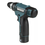 Parafusadeira Furadeira S/fio 3/8 12v +acessórios Wesco Azul