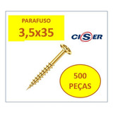 Parafuso Chipboard Flangeado 500 Peças 3,5x35 Para Madeira