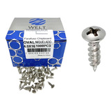 Parafuso Para Dobradiça Niquelado 4,0x16 4x16 Oval C/1000