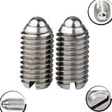 Parafuso Posicionador Com Mola Esfera M4x9 Fenda 10 Pcs Inox