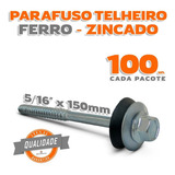 Parafuso Telheiro Galvanizado Acessórios 5/16x150mm 100