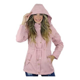 Parka Sobretudo Feminino Jaqueta Forrada De Sarja Casaco