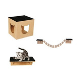 Parquinho Playground Para Gatos Toca Ponte Prateleira Caixa