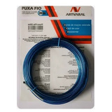 Passa Fio Guia Sonda Nylon Com Alma De Aço Puxa Fio Azul