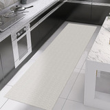 Passadeira Cozinha Corredor 1,30m X 45 Antiderrapante Algodão Cor Cinza Renascence Têxtil