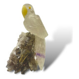 Pássaro Pedra Natural Calcita Na Drusa