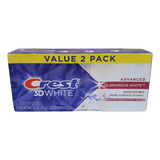 Pasta 3d Crest White Advance Glamorous White 2 Unidades 215g