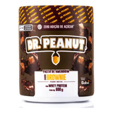 Pasta De Amendoim Com Whey Protein - 600g - Dr. Peanut Sabor Brownie