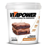 Pasta De Amendoim Integral - 450g Brownie Cream - Vitapower