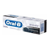 Pasta De Dente Preta Oral B 3d White Mineral Clean Clareador