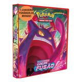 Pasta Fichário Álbum Pokemon + 05 Folhas + 06 Cards + Brinde