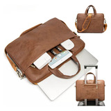 Pasta Maleta Executiva Couro Luxo Masculino Para Notebook 13