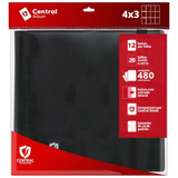 Pasta Portifolio Binder 4x3 Pocket Album Central- Preto