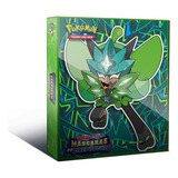 Pasta Tipo Fichário Pokémon + 10 Folhas Yes + 9 Cards 