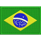 Patch Bandeira Brasil Ofic 8x5,5 Cm