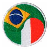 Patch Bordado - Bandeira Redonda Brasil