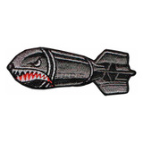 Patch Bordado - Simbolo Missil Bomba Tubarao 2 Guerra