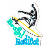 Patch Bordado - Surfista Prancha Praias