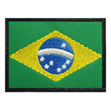 Patch Bordado Aplique Termocolante Bandeira Do Brasil