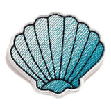 Patch Bordado Aplique Termocolante Concha Do Mar