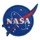 Patch Bordado Aplique Termocolante Nasa Astronauta Aviação