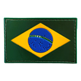 Patch Bordado Bandeira Brasil Emborrachado Moto Clube Ban705